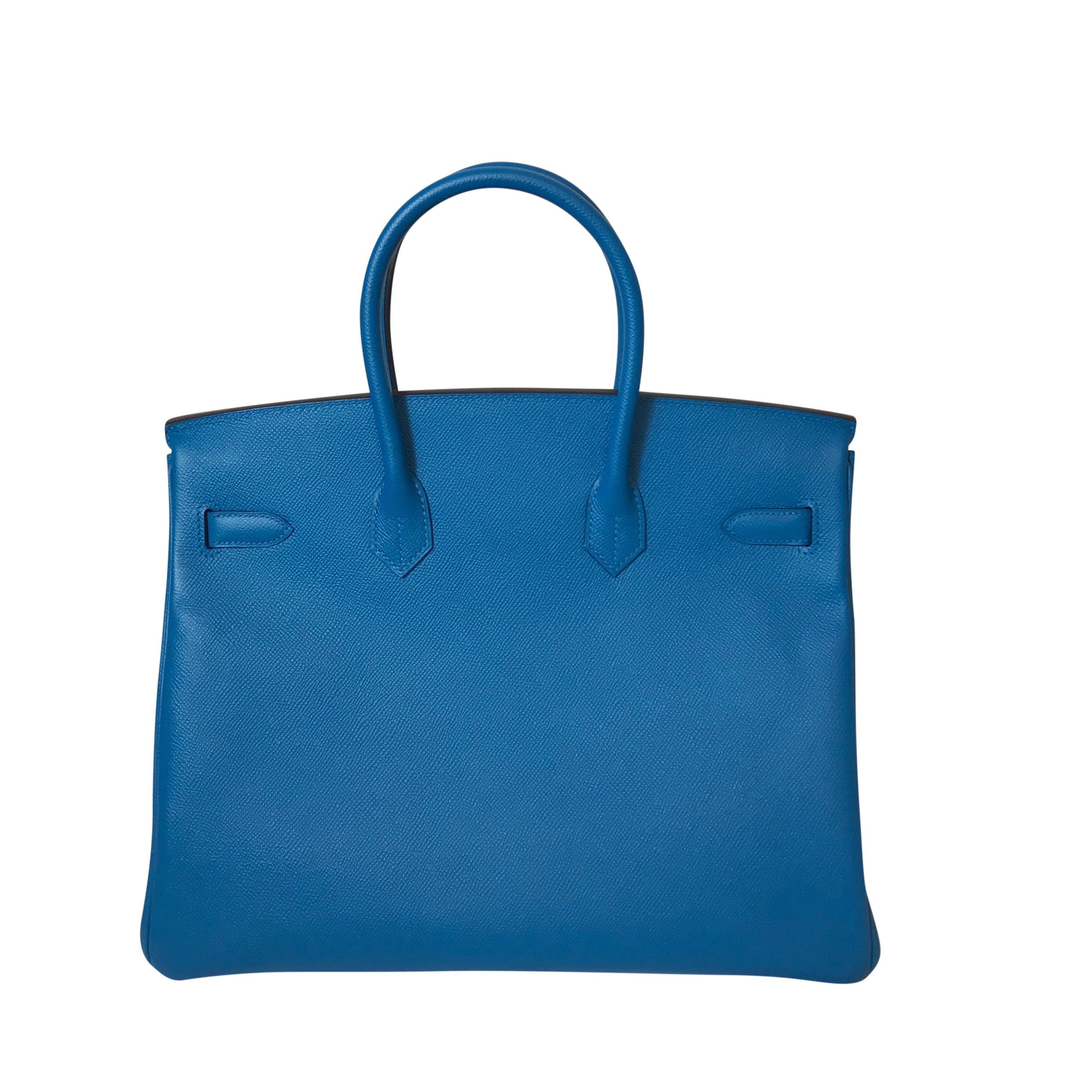 Hermès Birkin 35 Bag Blue Zanzibar Epsom