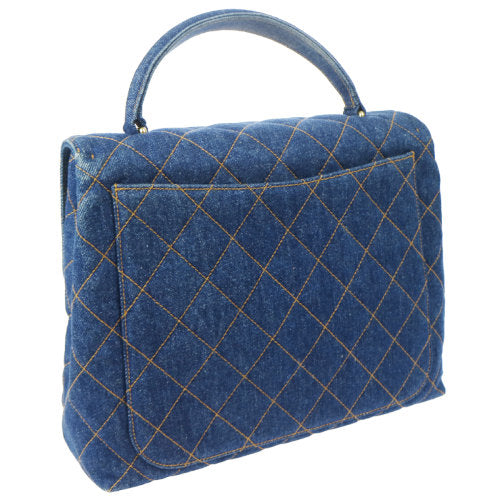 Chanel 1996-1997 Denim Quilted Kelly 30