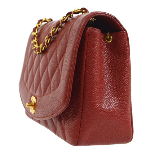 Chanel * 1991-1994 Red Caviar Medium Diana Flap Bag