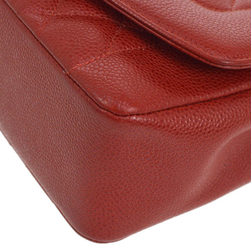 Chanel * 1991-1994 Red Caviar Medium Diana Flap Bag