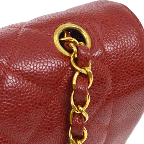 Chanel * 1991-1994 Red Caviar Medium Diana Flap Bag