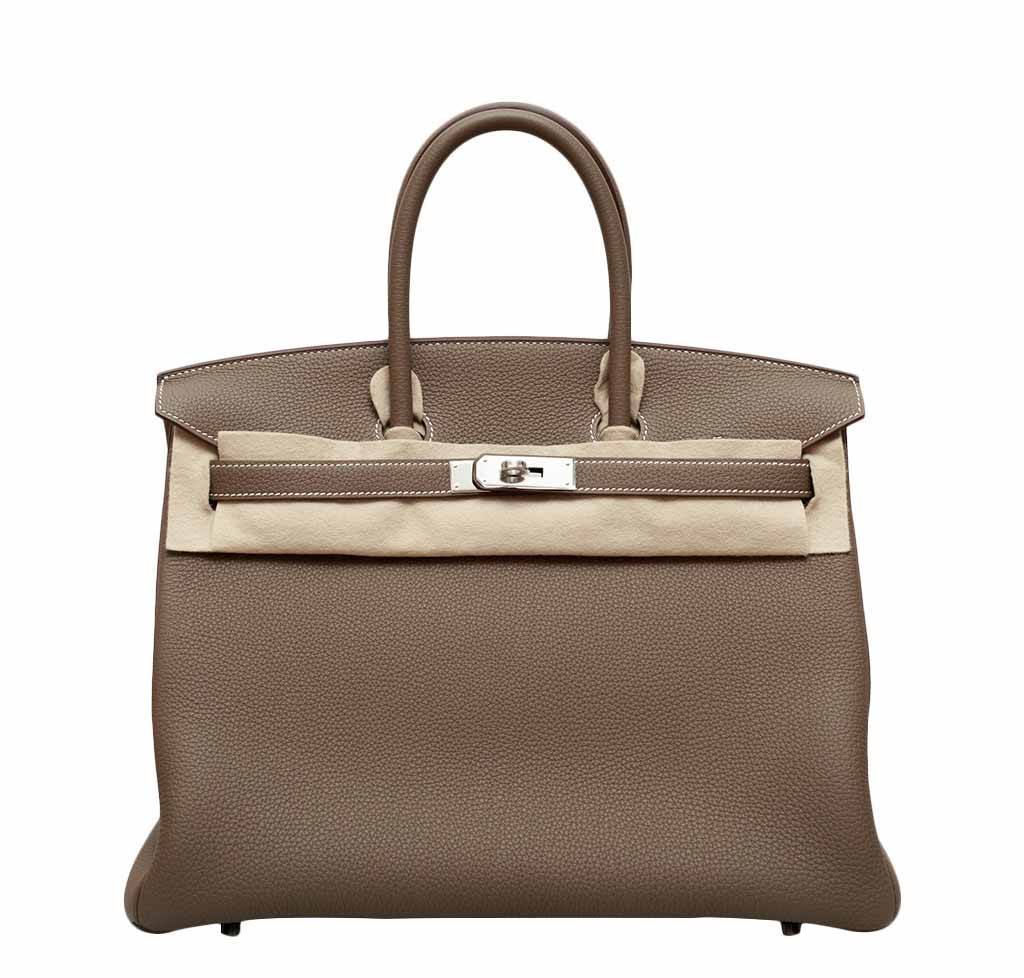 Hermès Birkin 35 Etoupe Bag Togo PHW