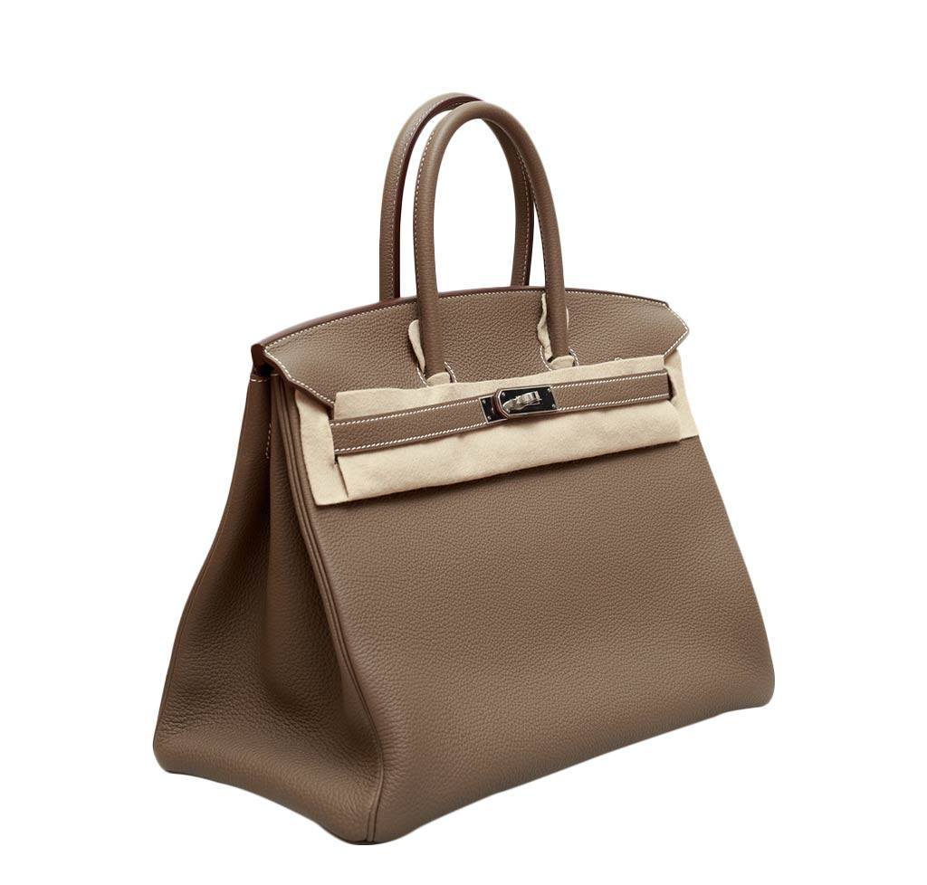 Hermès Birkin 35 Etoupe Bag Togo PHW