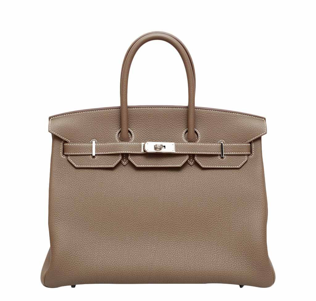 Hermès Birkin 35 Etoupe Bag Togo PHW