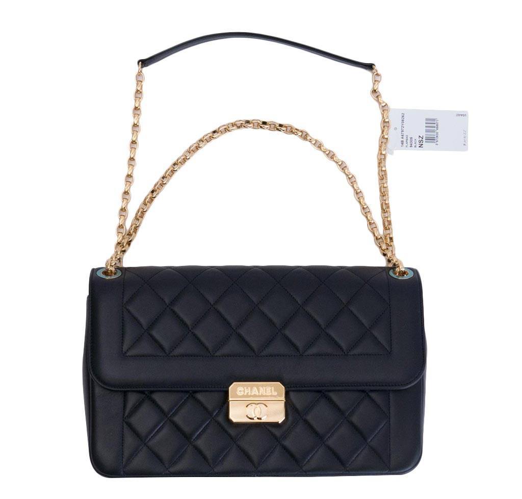 Chanel Flap Bag Black Lambskin GHW