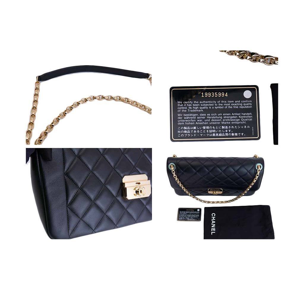 Chanel Flap Bag Black Lambskin GHW