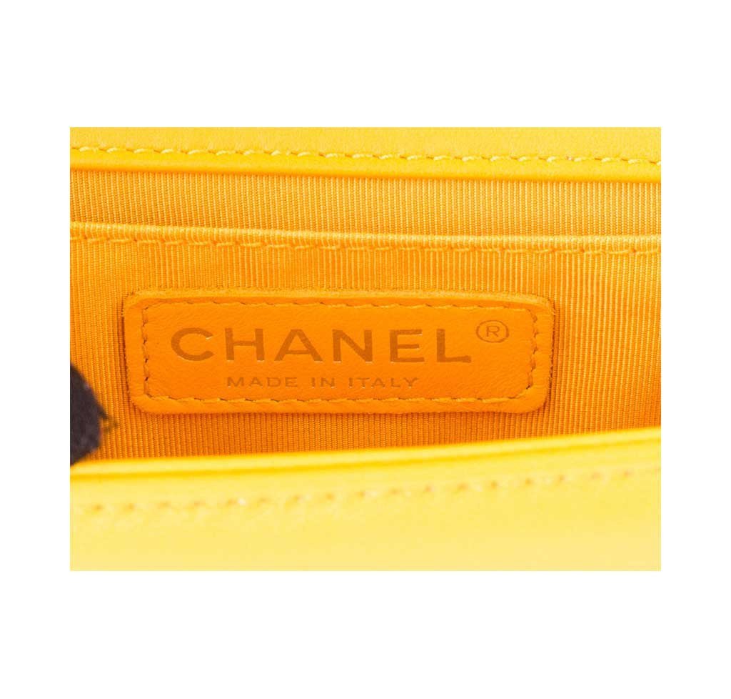 Chanel Boy Bag Yellow SHW