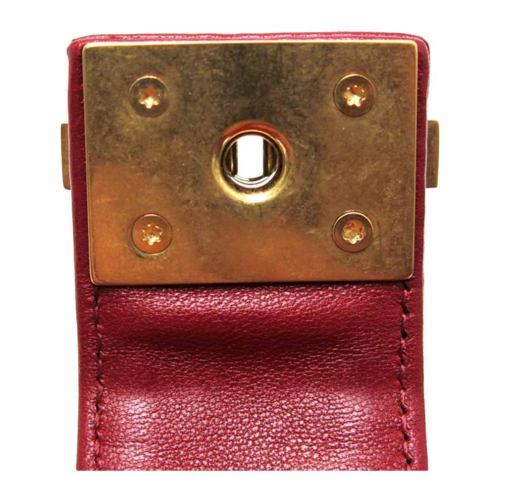 Chanel Stingray Shoulder Bag Burgundy
