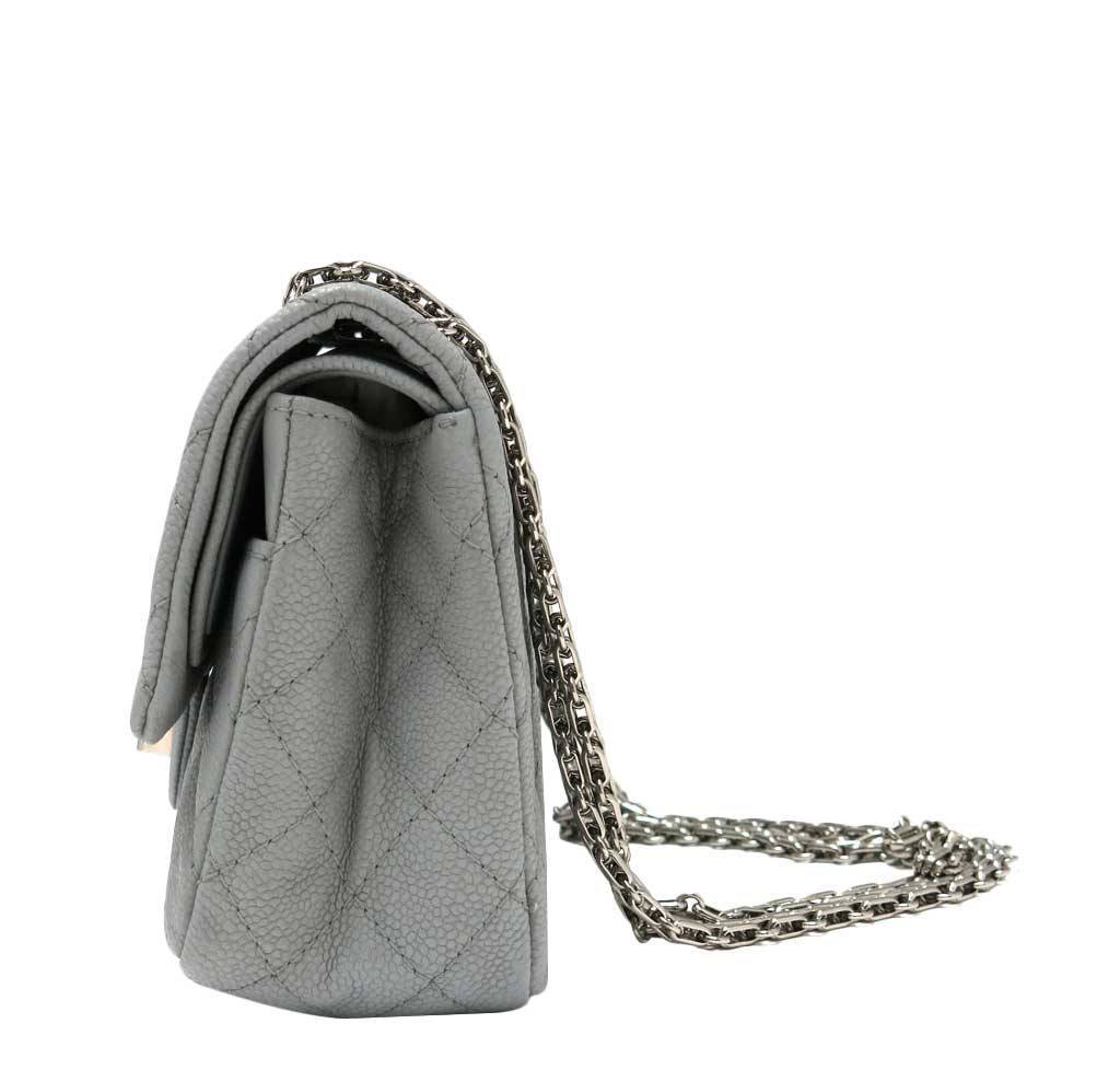 Chanel Double Flap Bag Light Gray