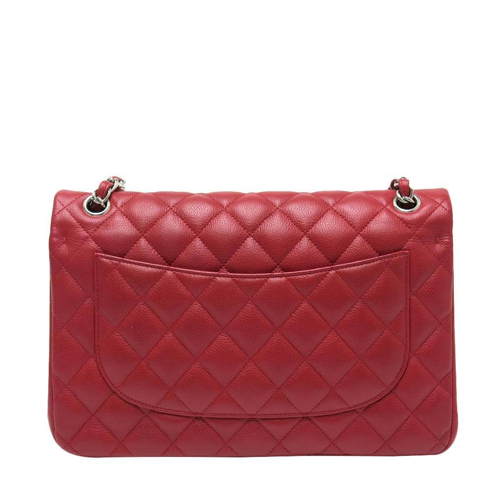Chanel Double Flap Jumbo Bag Red