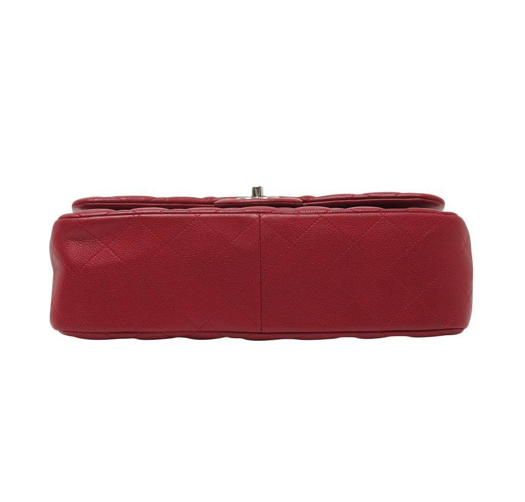 Chanel Double Flap Jumbo Bag Red