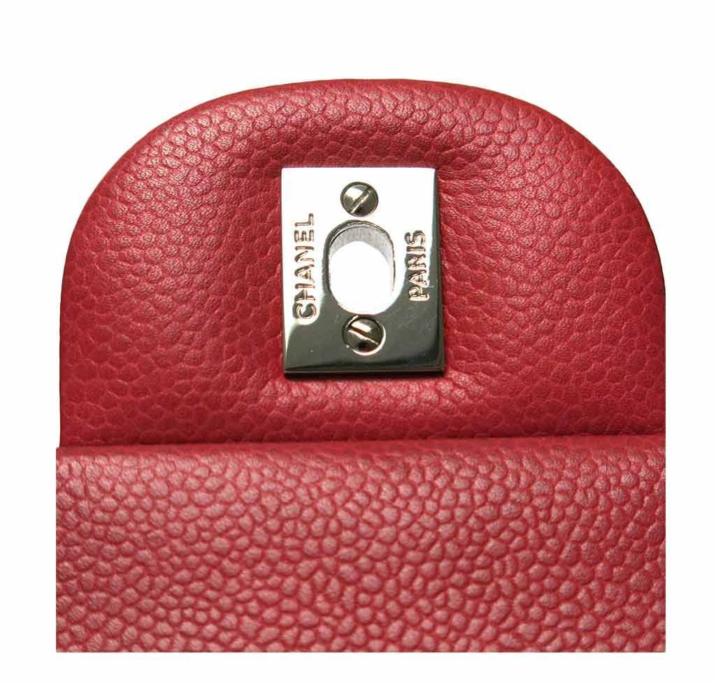 Chanel Double Flap Jumbo Bag Red