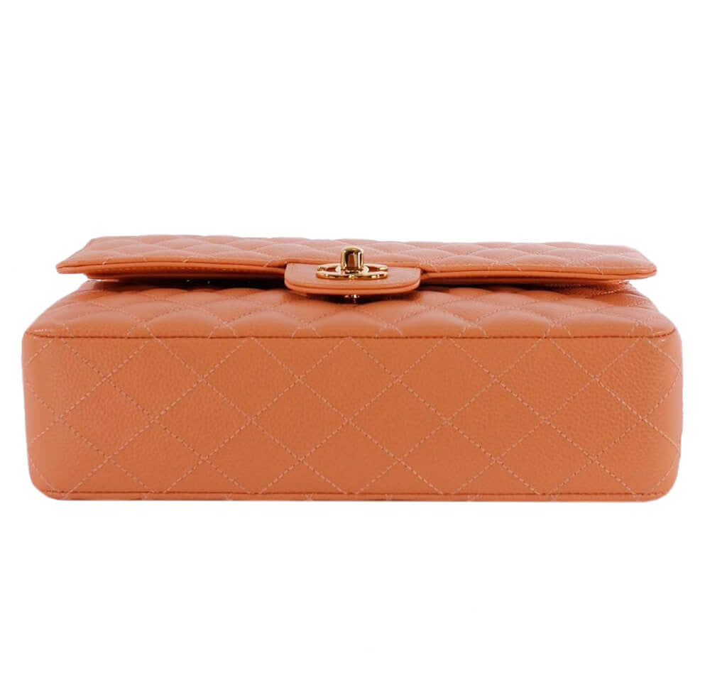 Chanel Classic 2.55 Bag Peach Caviar