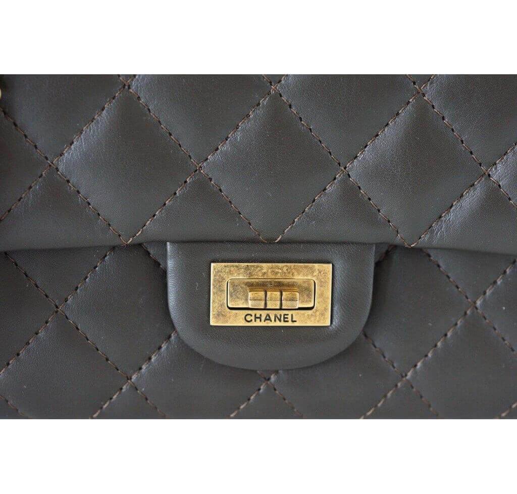 Chanel 2.55 Medium Bag Dark Khaki