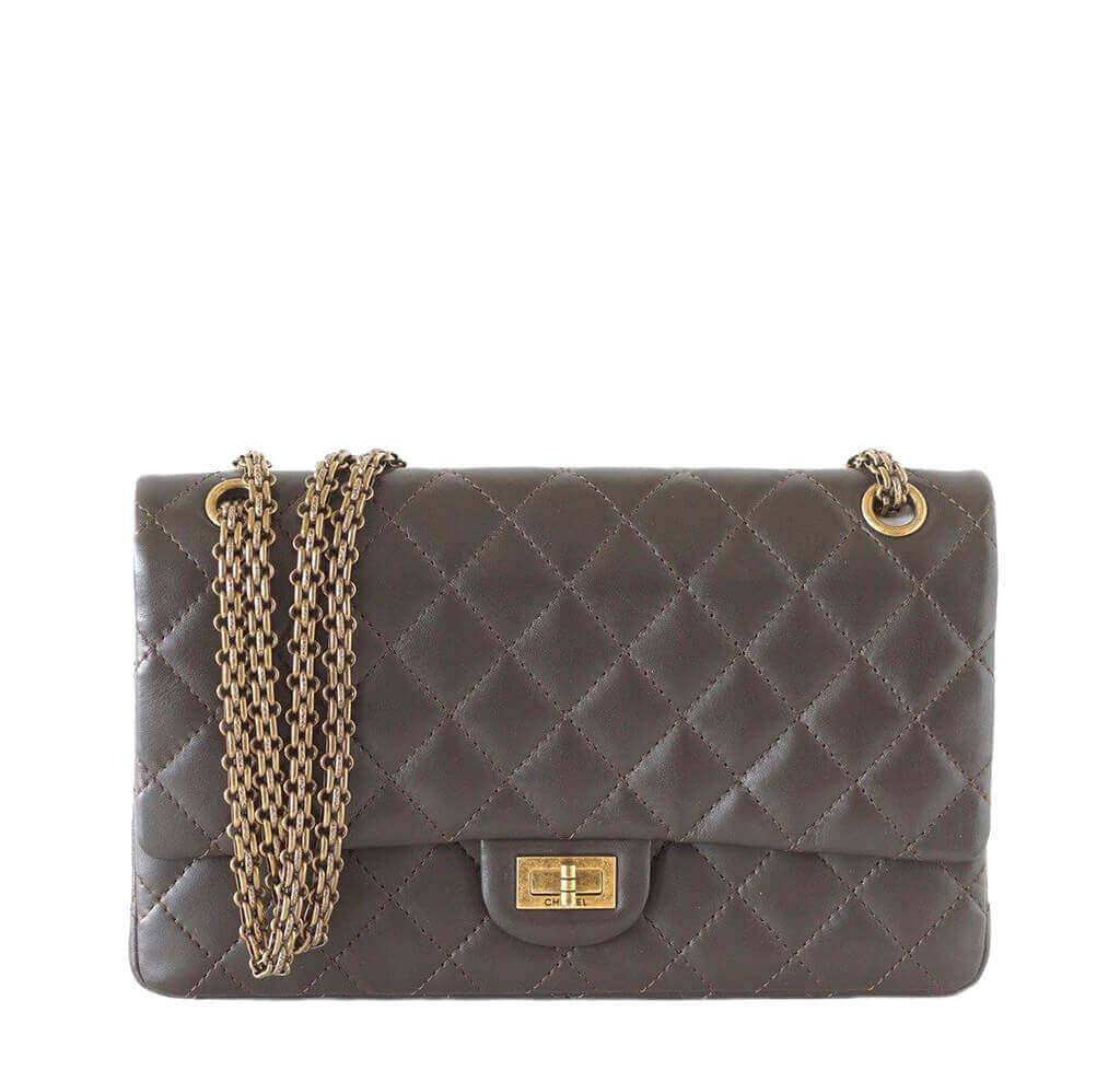 Chanel 2.55 Medium Bag Dark Khaki