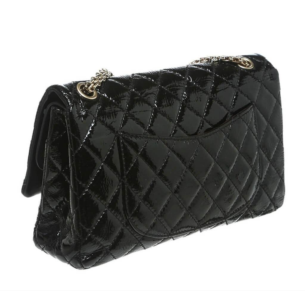 Chanel 2.55 Reissue Bag Black Patent Leather
