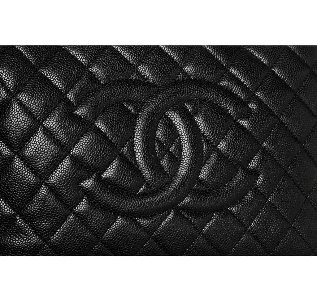 Chanel Grand Shopper Tote Bag Black Caviar Leather