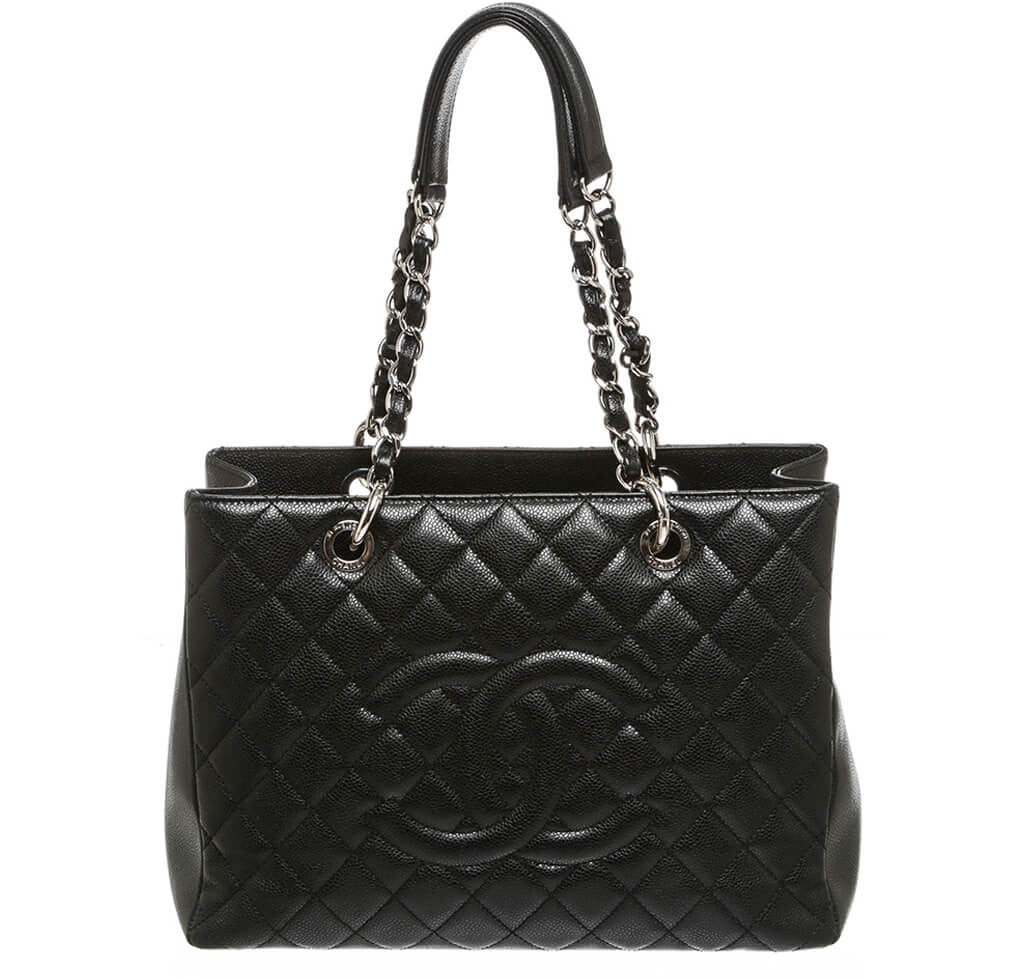 Chanel Grand Shopper Tote Bag Black Caviar Leather