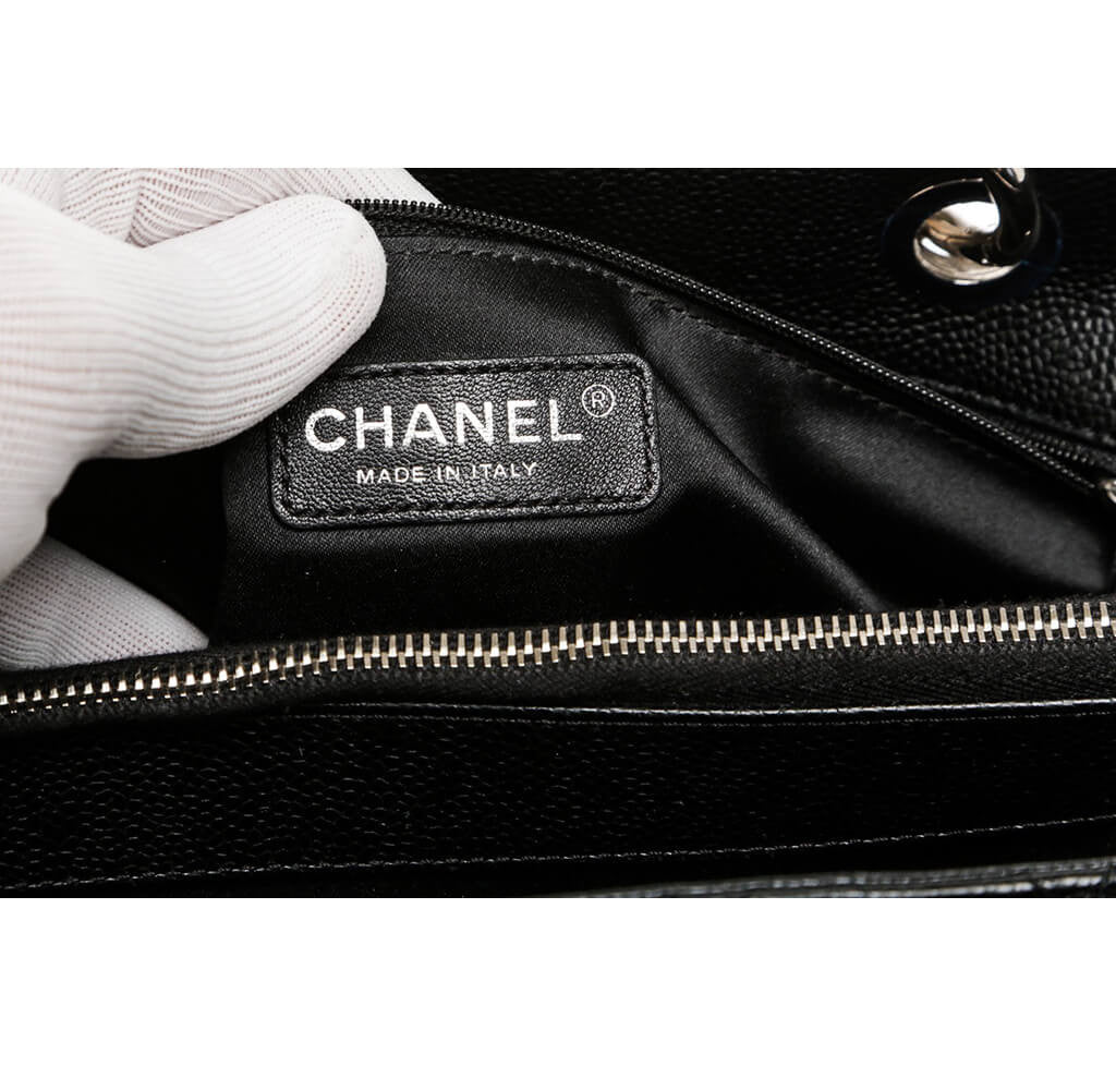 Chanel Grand Shopper Tote Bag Black Caviar Leather