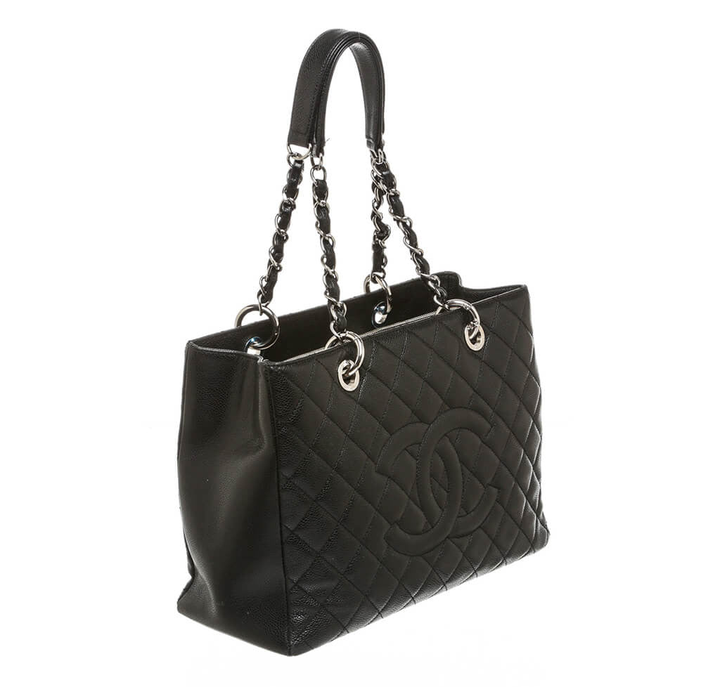 Chanel Grand Shopper Tote Bag Black Caviar Leather
