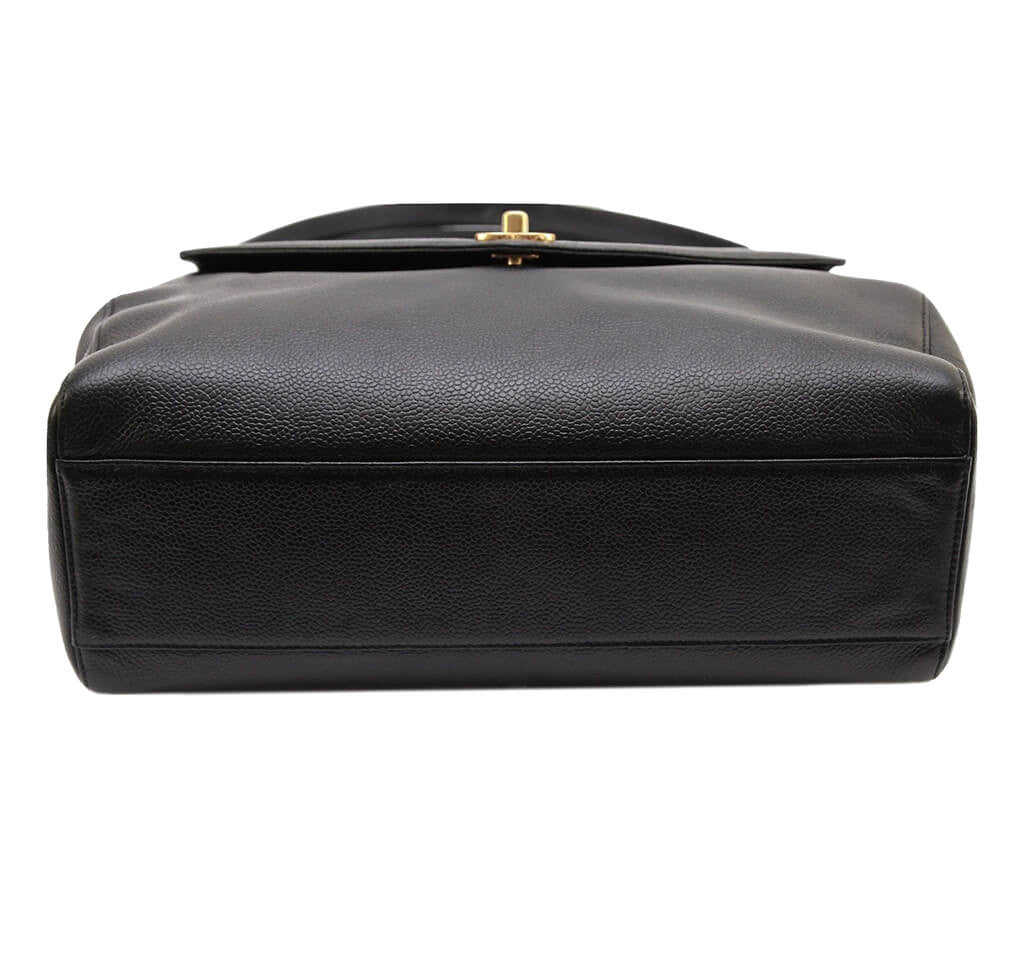 Chanel Flap Bag Black Caviar Gold Hardware