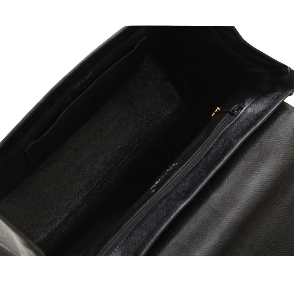 Chanel Flap Bag Black Caviar Gold Hardware
