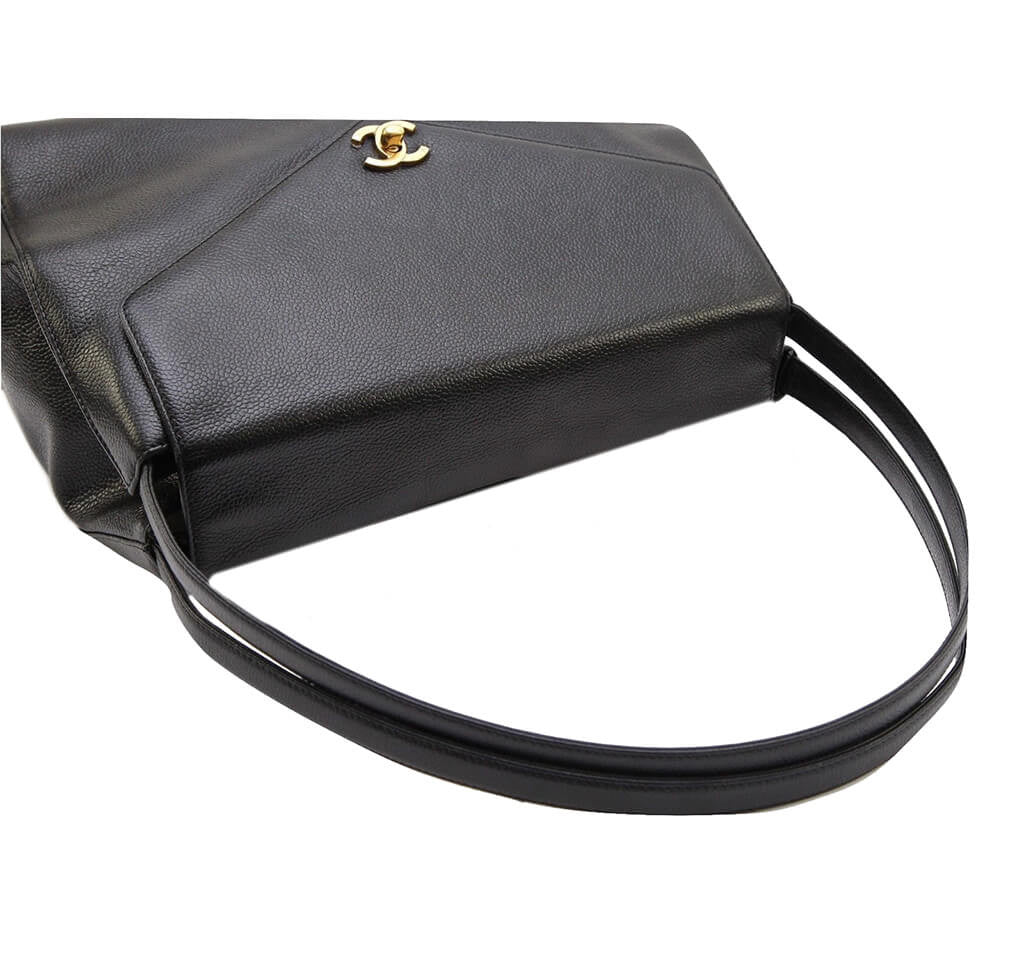 Chanel Flap Bag Black Caviar Gold Hardware