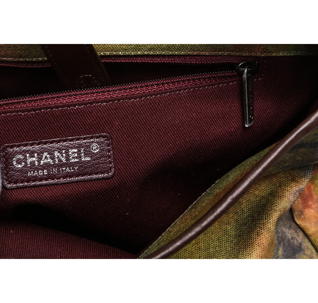 Chanel Graffiti Messenger Bag Brown Canvas