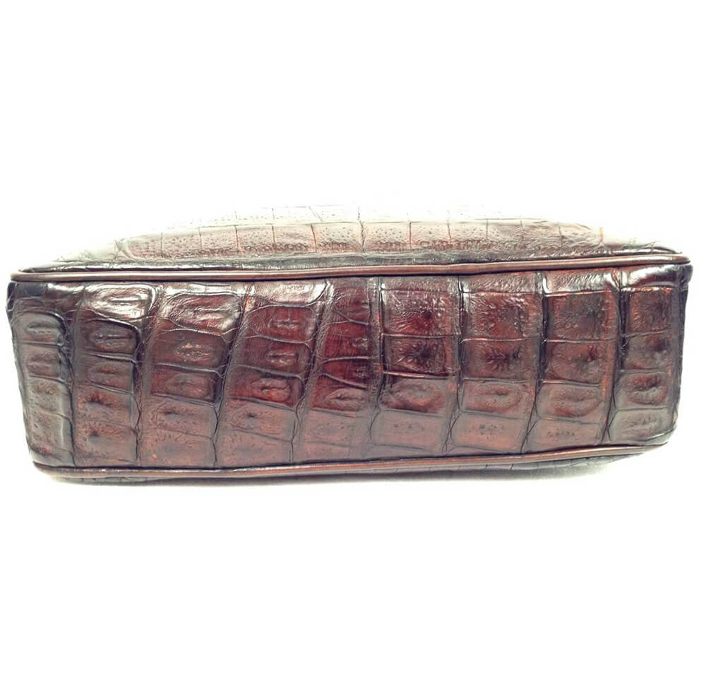 Chanel Vintage Tote Bag Brown Alligator GHW