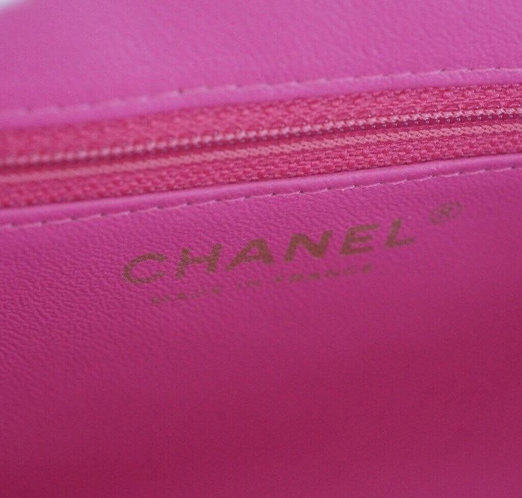 Chanel Chevron Clutch Bag Pink