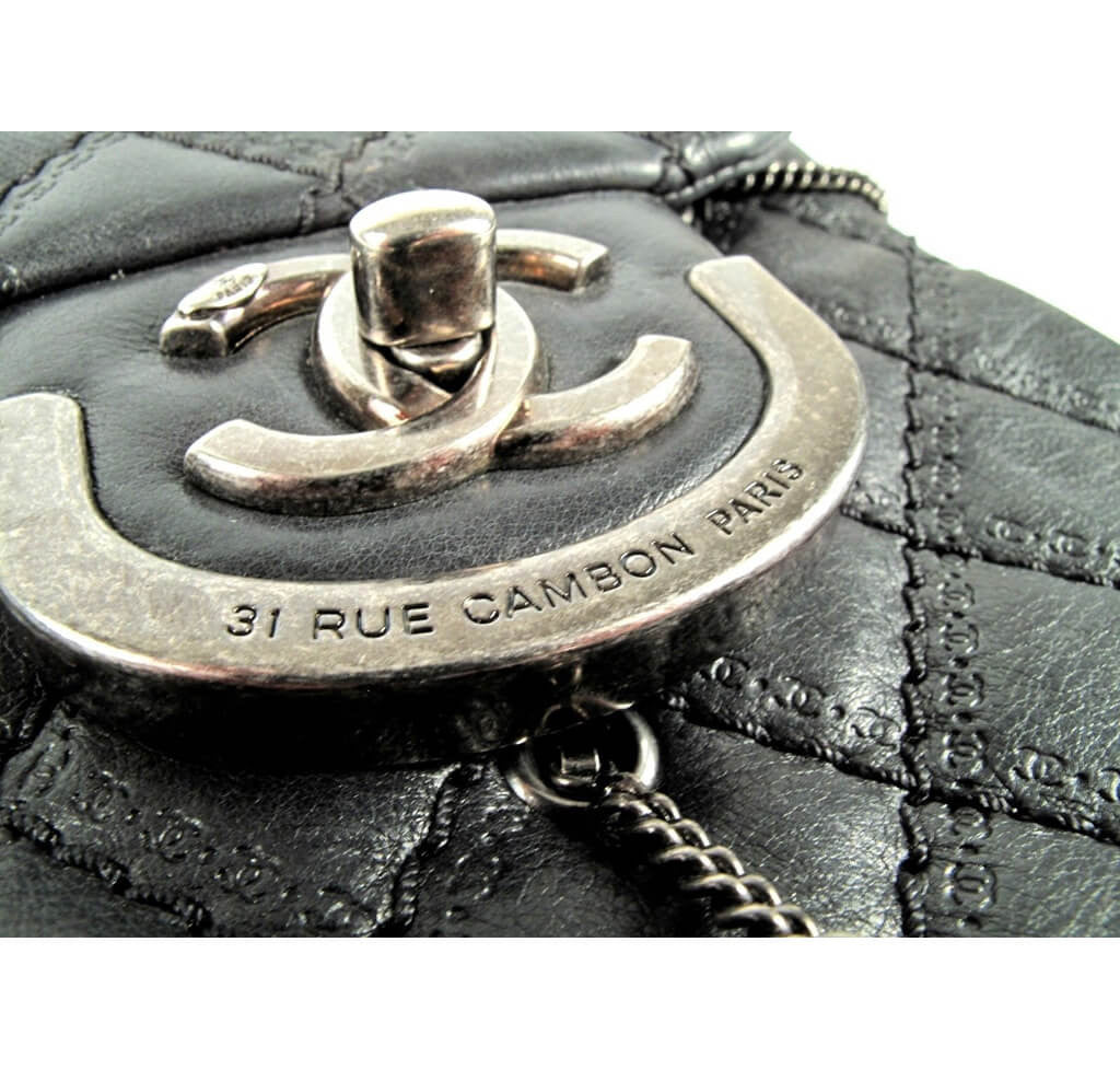 Chanel Edinburgh Crossbody Tassel Bag Black