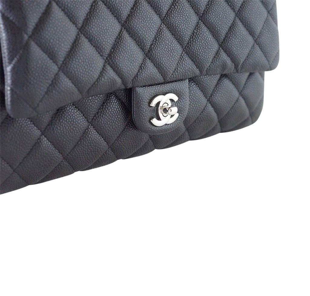 Chanel Flap Bag Black Caviar SHW