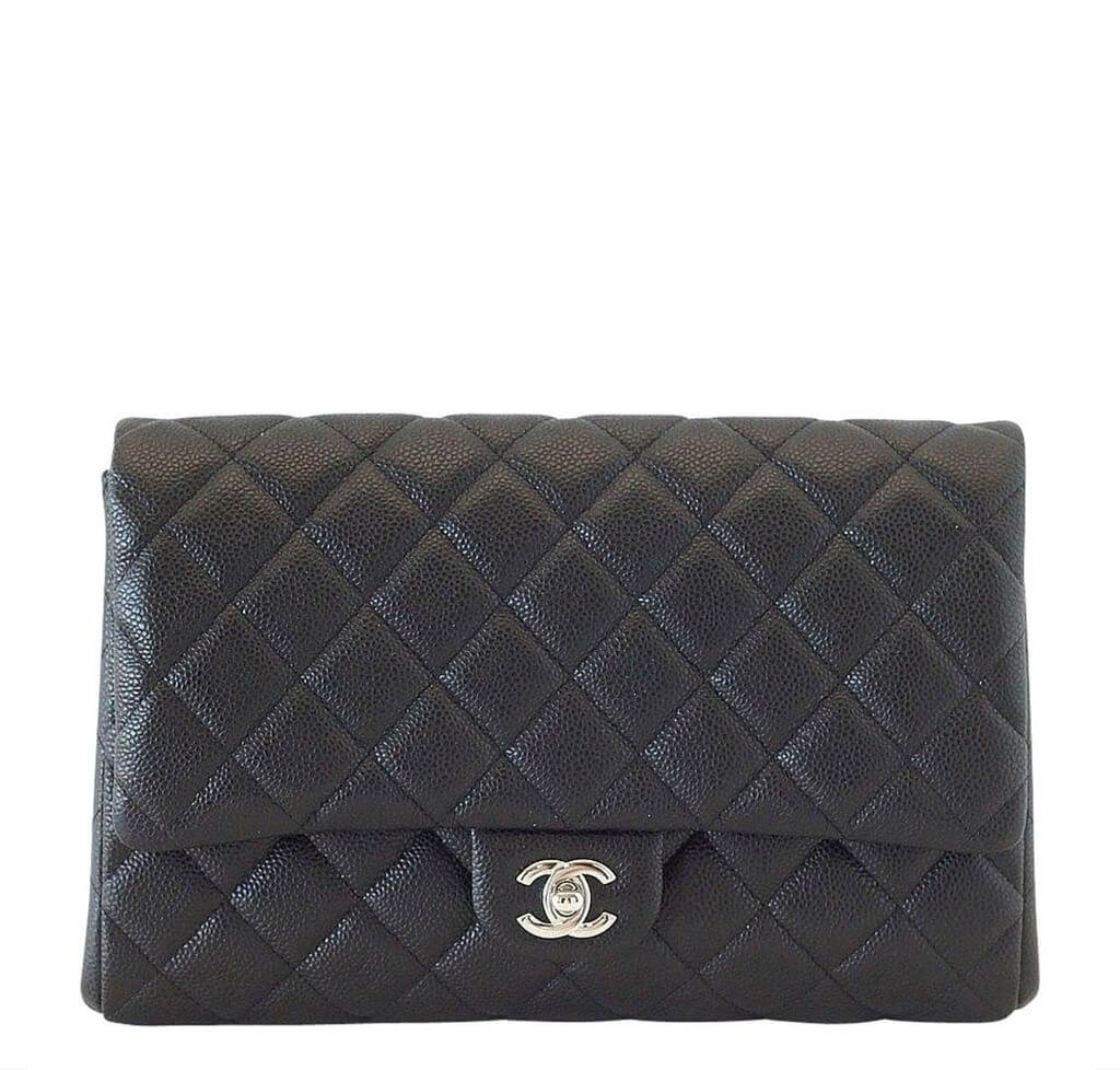 Chanel Flap Bag Black Caviar SHW
