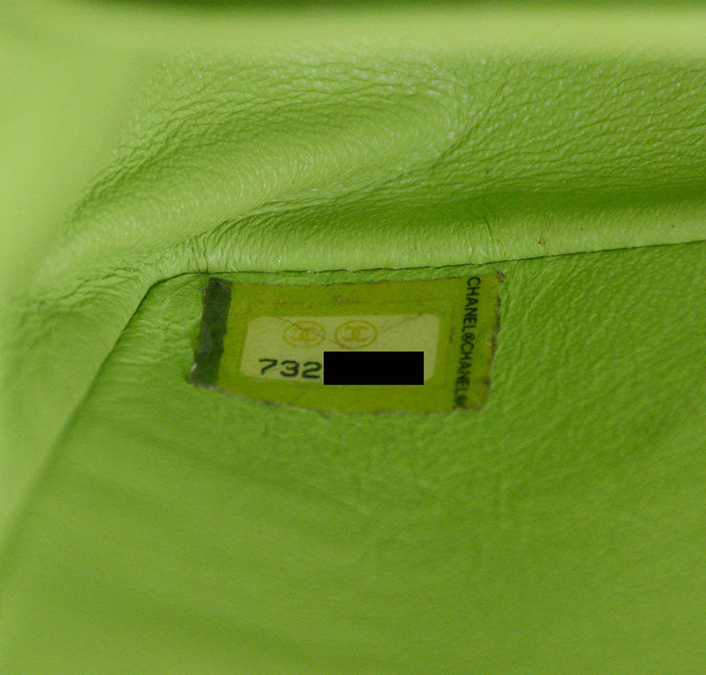 Chanel Flap Bag Green Lambskin Gold Hardware