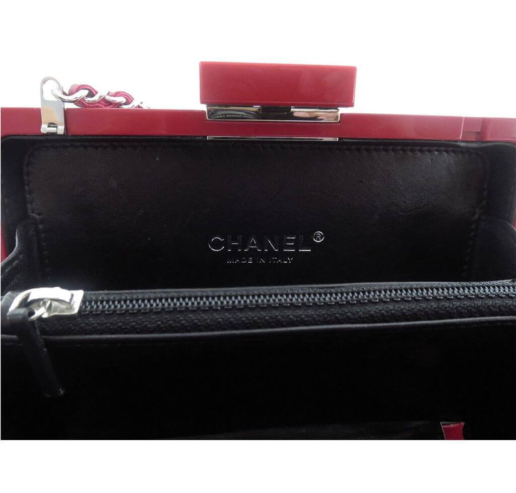 Chanel Lego Brick Bag Red Plexiglass