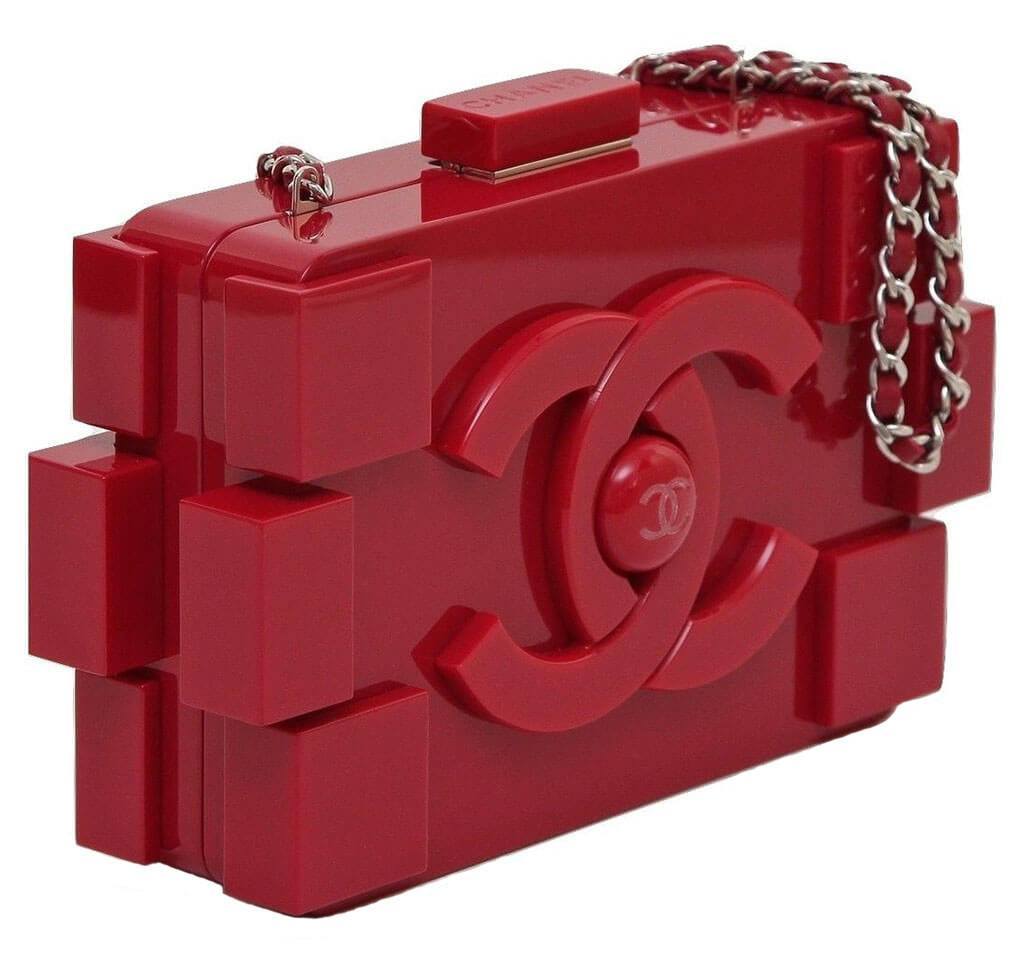 Chanel Lego Brick Bag Red Plexiglass