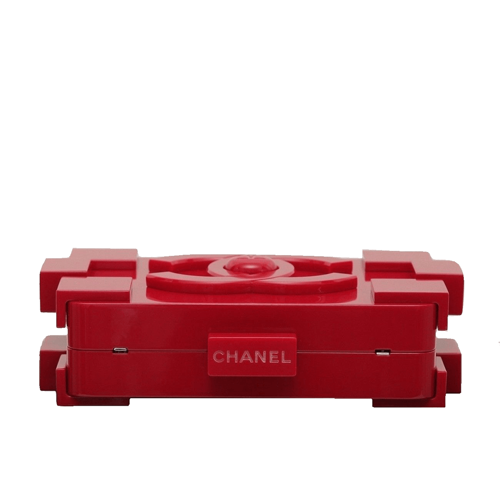 Chanel Lego Brick Bag Red Plexiglass