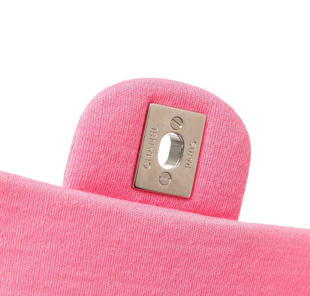Chanel Mini Flap Classic Bag Pink Jersey