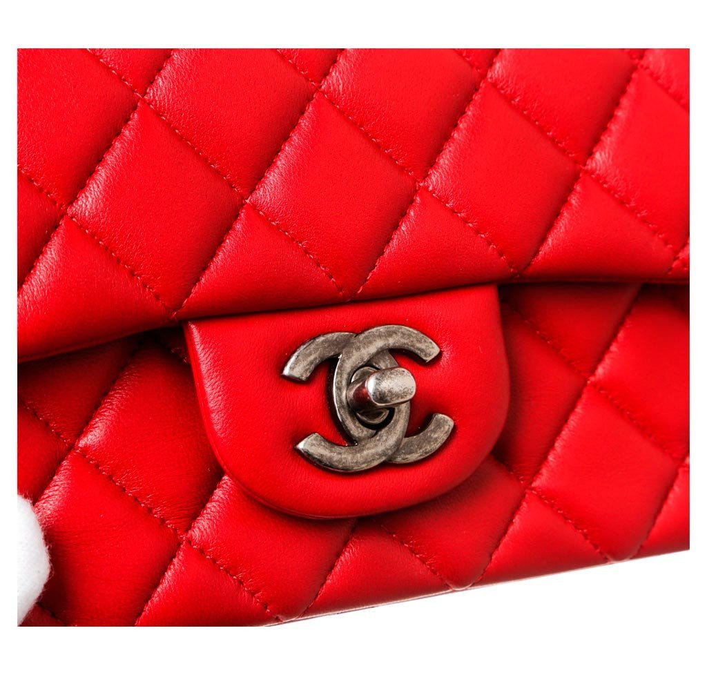 Chanel Mini Classic Flap Bag Red Lambskin