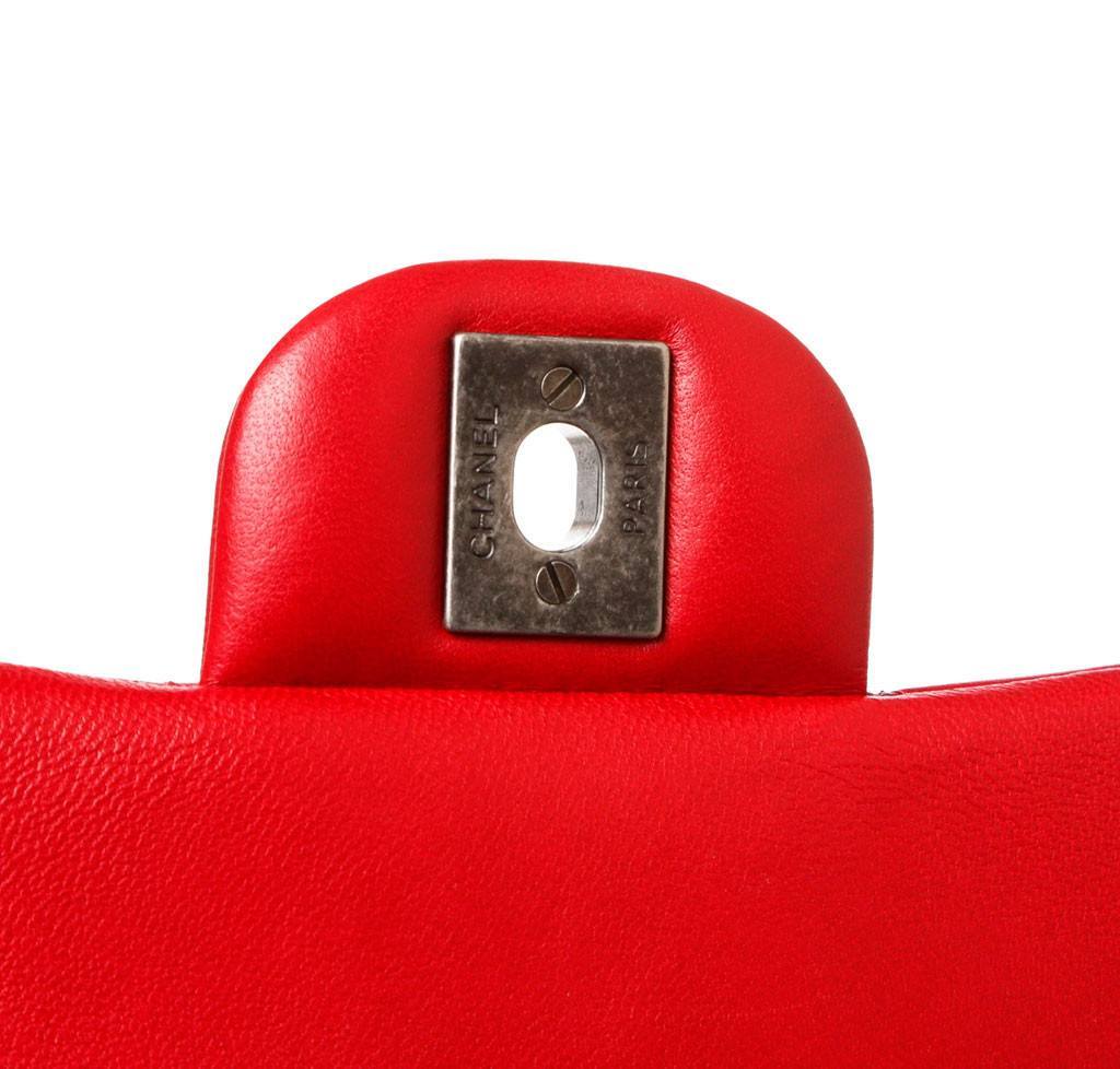 Chanel Mini Classic Flap Bag Red Lambskin
