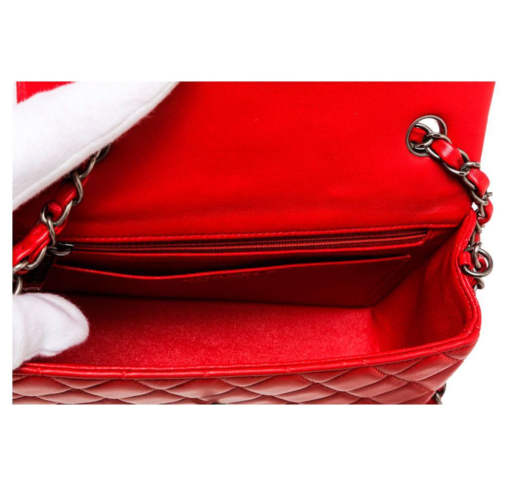 Chanel Mini Classic Flap Bag Red Lambskin