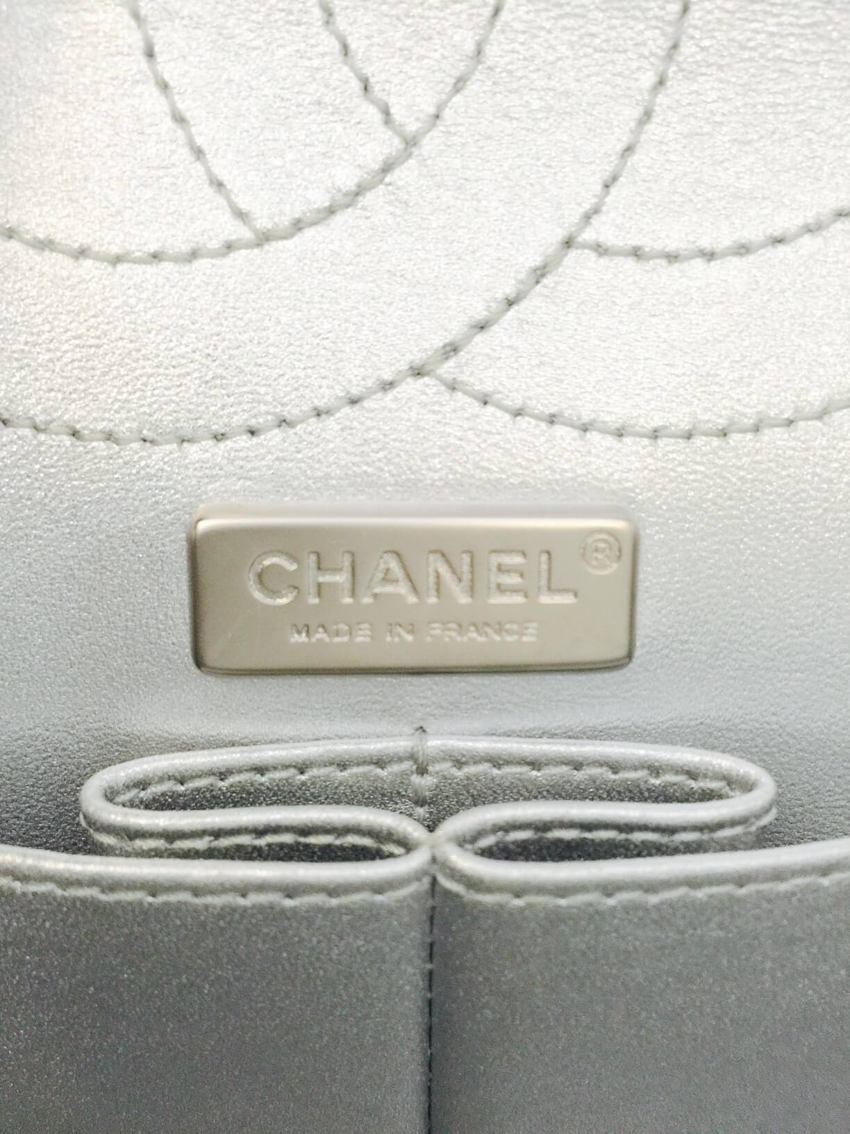 Chanel Reissue 2.55 Bag Silver Metallic Alligator