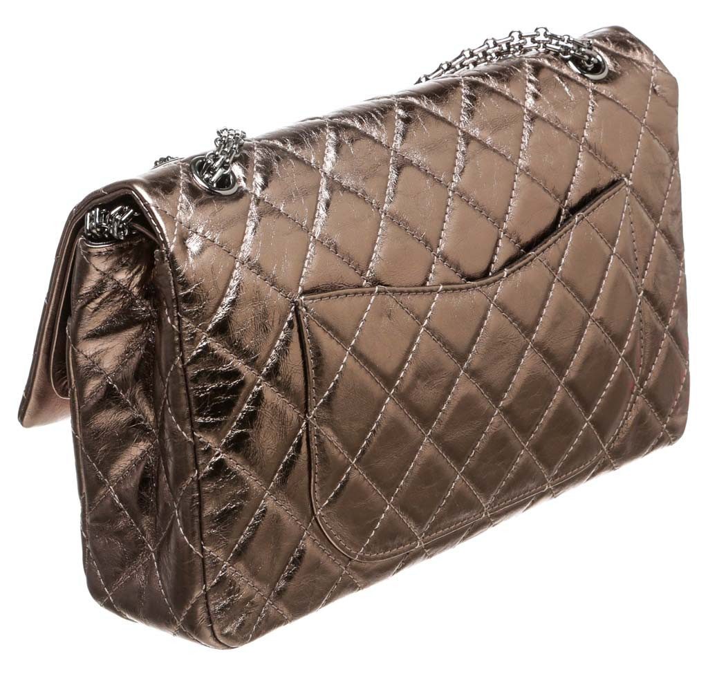 Chanel 2.55 Reissue Bag Silver Calfskin