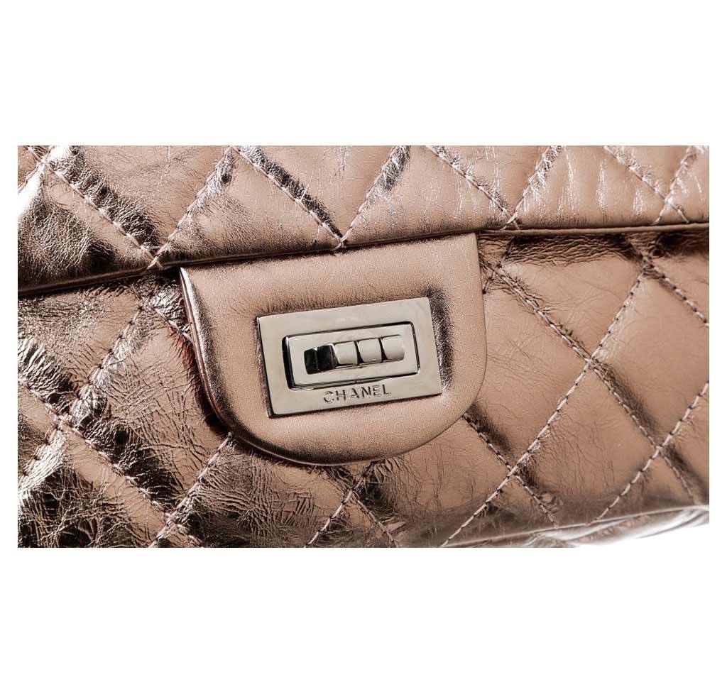 Chanel 2.55 Reissue Bag Silver Calfskin