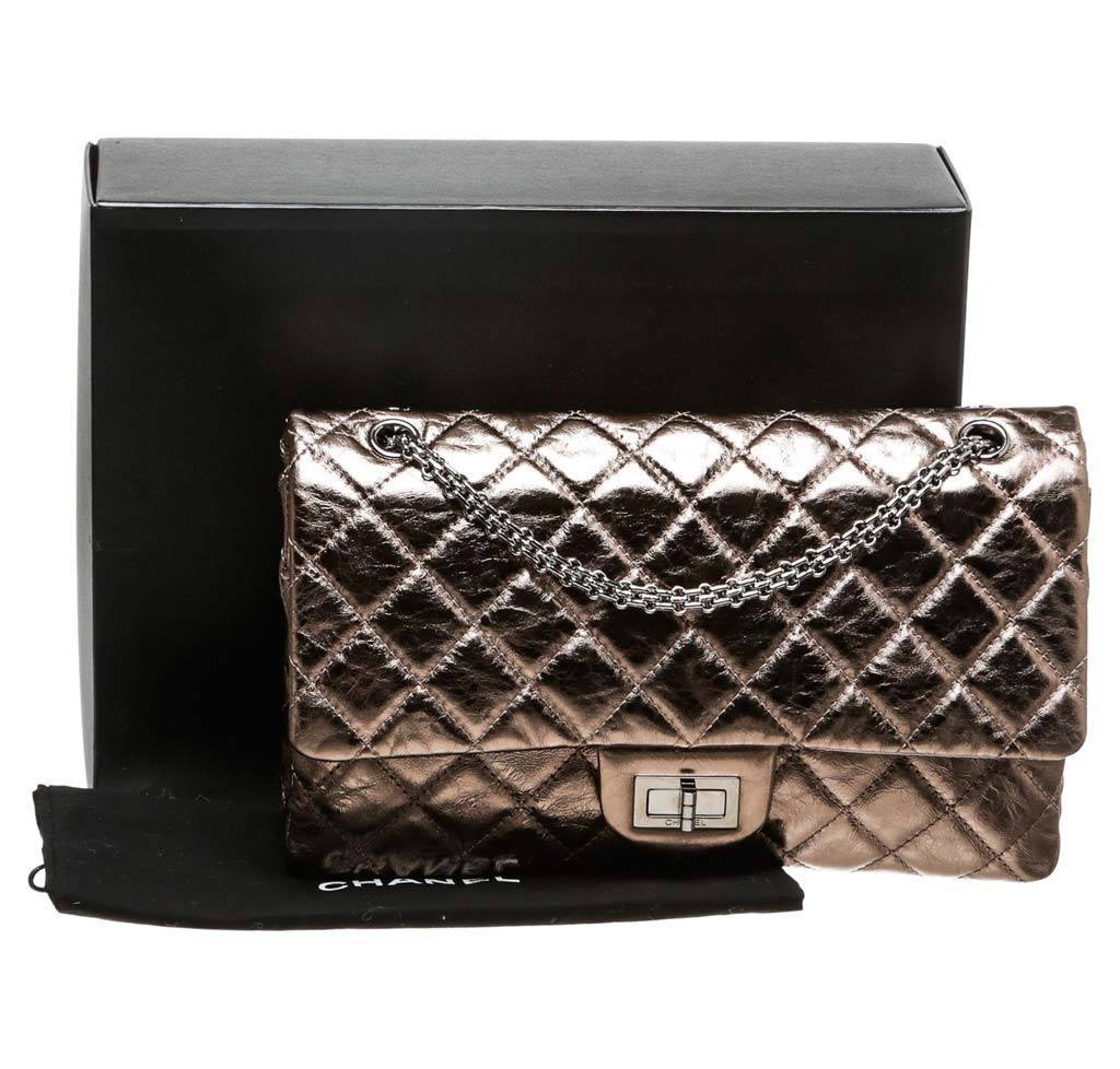 Chanel 2.55 Reissue Bag Silver Calfskin