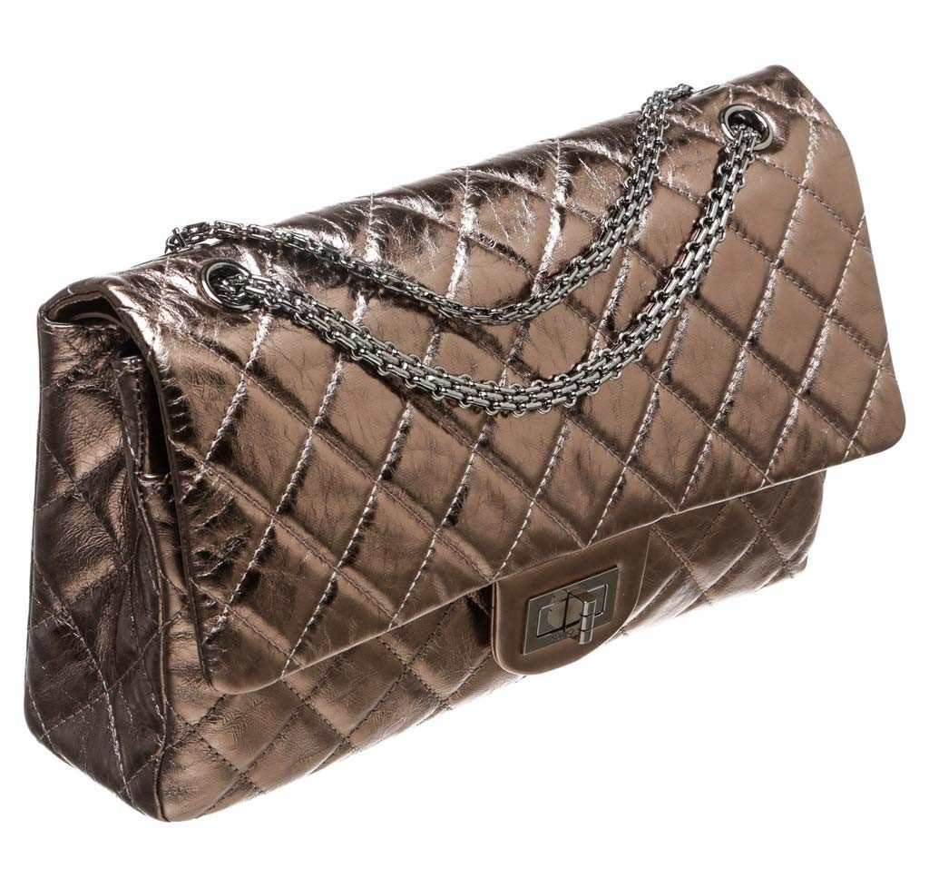 Chanel 2.55 Reissue Bag Silver Calfskin