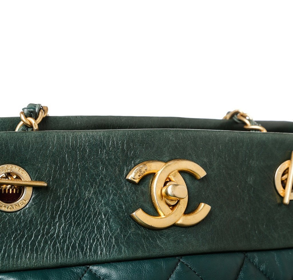 Chanel Quilted Tote Bag Green