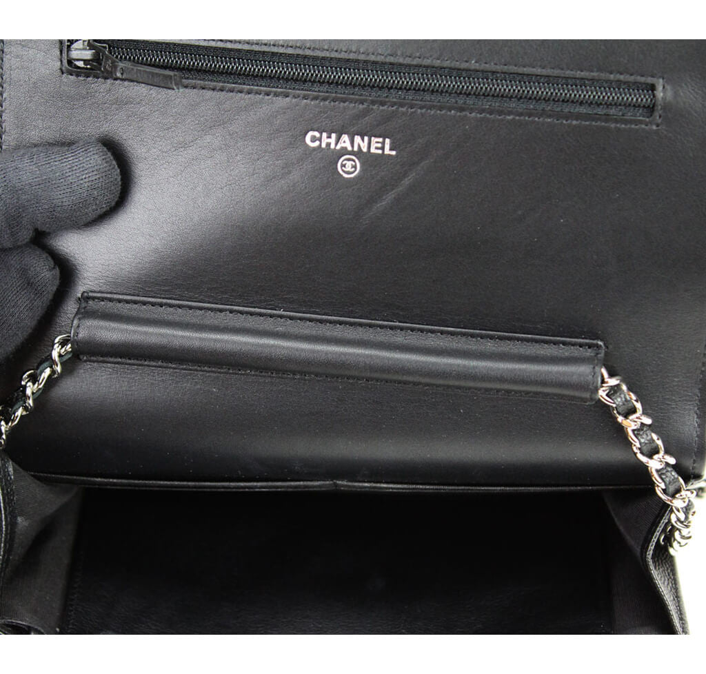 Chanel Wallet on Chain Bag Black Caviar Leather