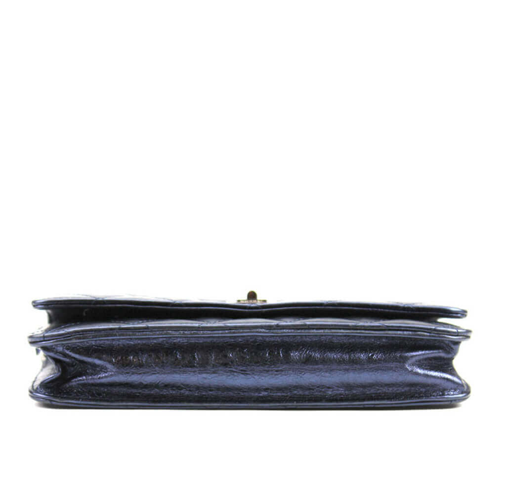Chanel WOC Bag Dark Blue Lambskin Leather