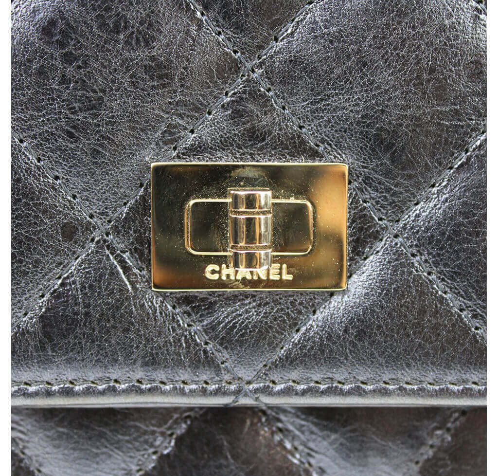 Chanel WOC Bag Dark Blue Lambskin Leather